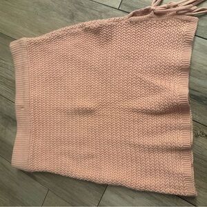 Elegant Pink Knit Skirt